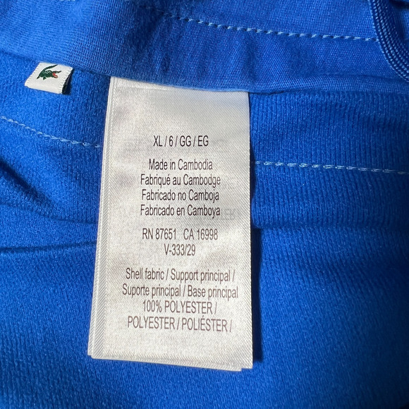 Lacoste Sport Mens Tennis Abrasion-Resistant Joggers Blue Size Extra Large - Picture 8 of 8